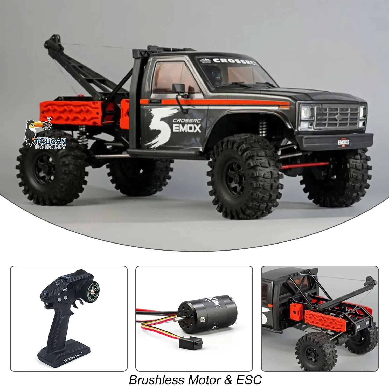 2Speed 1/8 CROSSRC EMO X5 4x4 RC Rock Crawler Radio Controlled Off Road Vehicle Cross-country Car FUSION Brushless Motor Model 3
