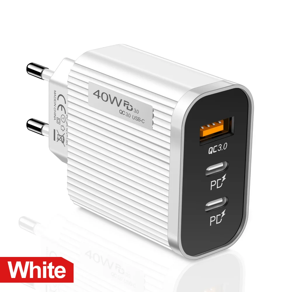 Typ C 40w Fast Block Dual PD Ladegerät Tragbare USB Ladestation Elektronisches Zubehör für_voghion.com