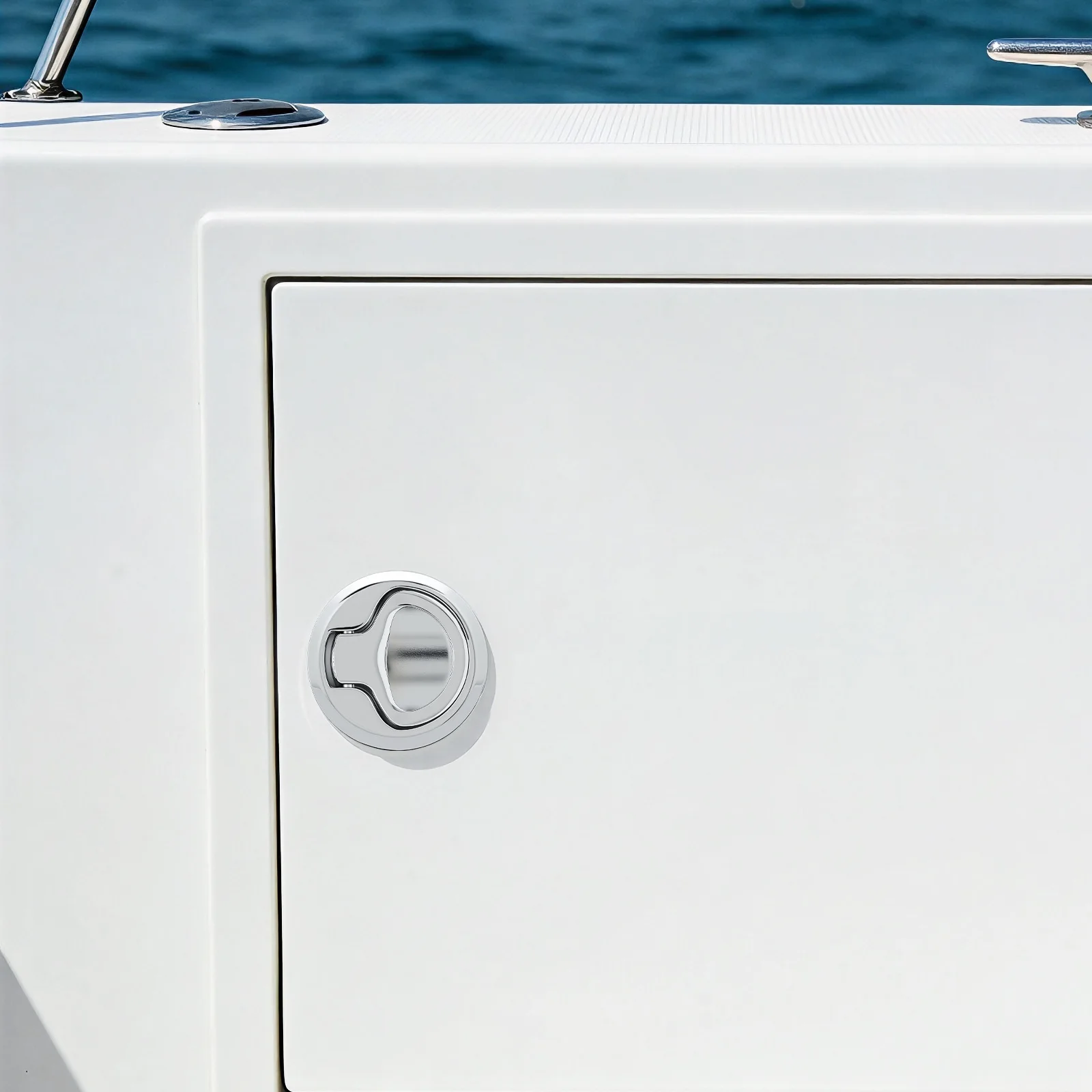 316 Edelstahl Marine-Lukendeckelgriff, versenkter Zuggriff, Schnappverschluss für Bootsdecks, Bootszubehör – Detail 4