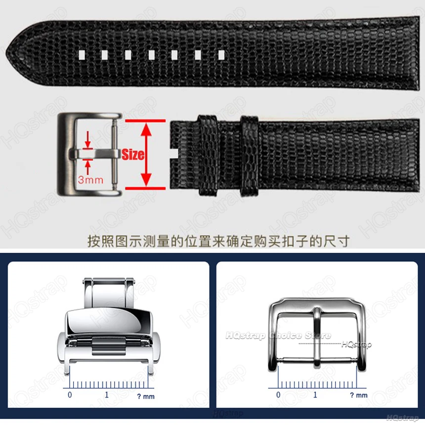 18mm 20mm 22mm Pin Buckle Stainless Steel Button Silver Matte Polished Watches Accessories Watch Strap Clasp Solid Square