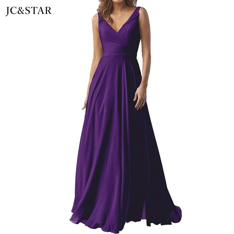 robe de soir&eacute;e de mariage new chiffon sexy V neck A Line coral color bridesmaid dresses long vestido fiesta boda wedding