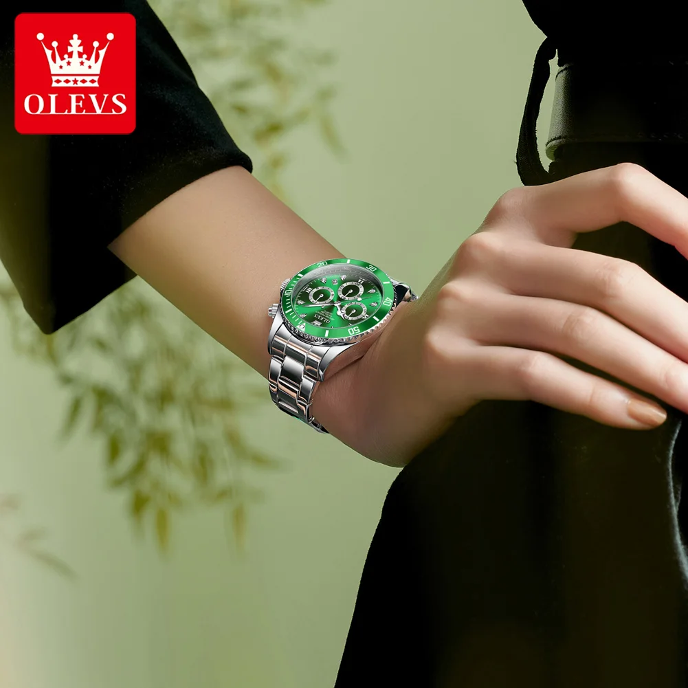 OLEVS 5632 Woman Quartz Watch High Hardness Coated Mirror Chronograph Watch For Women Waterproof Date Original Ladies Wristwatch