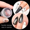 Silicone Transparent Nail Art Stamping Kit French For Manicure Plate Stamp Polish Stencil Template Seal Stamper Scraper 4