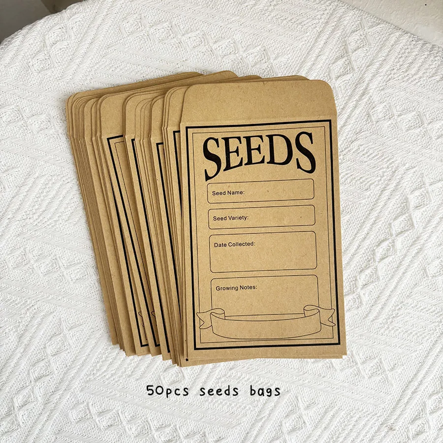 Enhanced Product Title: Luxury PU Leather Seed Storage Binder with 50 Pockets - Premium Loose Leaf Organizer