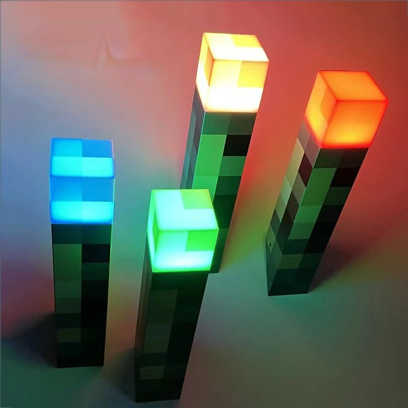

11.5 Inch Brownstone Torch LED Night Lights Game Room Decoration USB Rechargeable Table Light Festival Gifts for Kids Game Lamps
