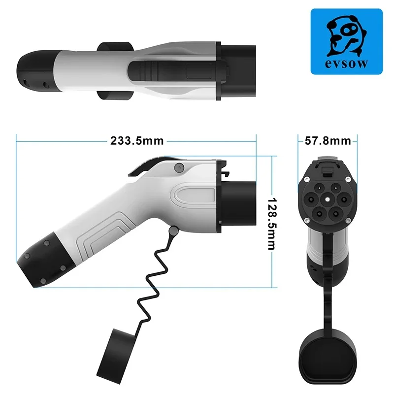 evsow GBT Charging Plug 22KW 32A 3 Phase EV Charger Adapter For GBT Electric Car Charger Plug EV For Vehicle Device ev charger