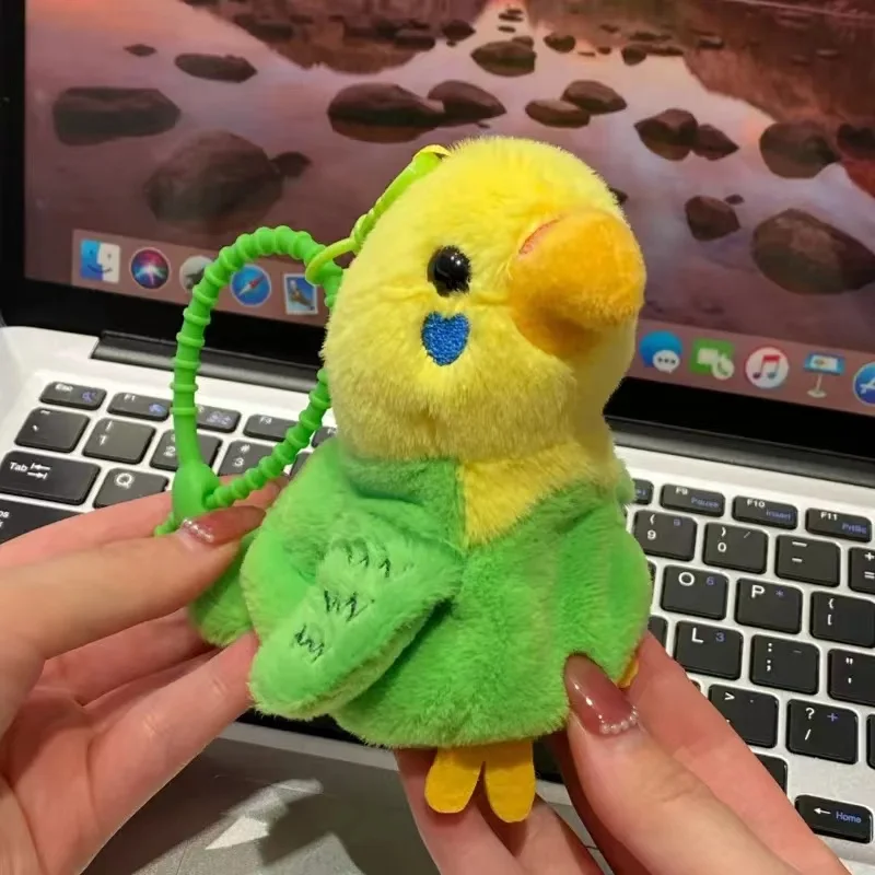 Mini Bird Toys Screams Parrot Interactive Keychain for Electric Interactive Toy