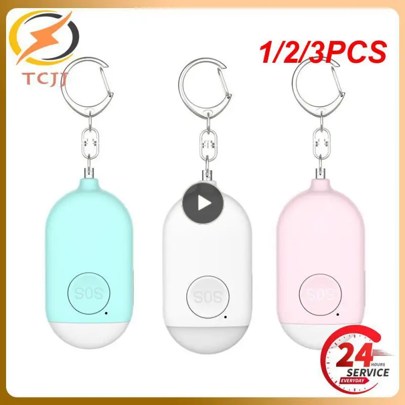 

1/2/3PCS Self Defense Alarm 130dB Safety Scream Personal Alarm Keychain Emergency Alarm with LED Lights for Kid Girl Elderly