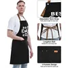Fashion Printed Best DAD Kitchen Apron Father's Day Gift Man BBQ Cooking Chef Apron 3 Pockets Unique Birthday Thanksgiving Apron 3