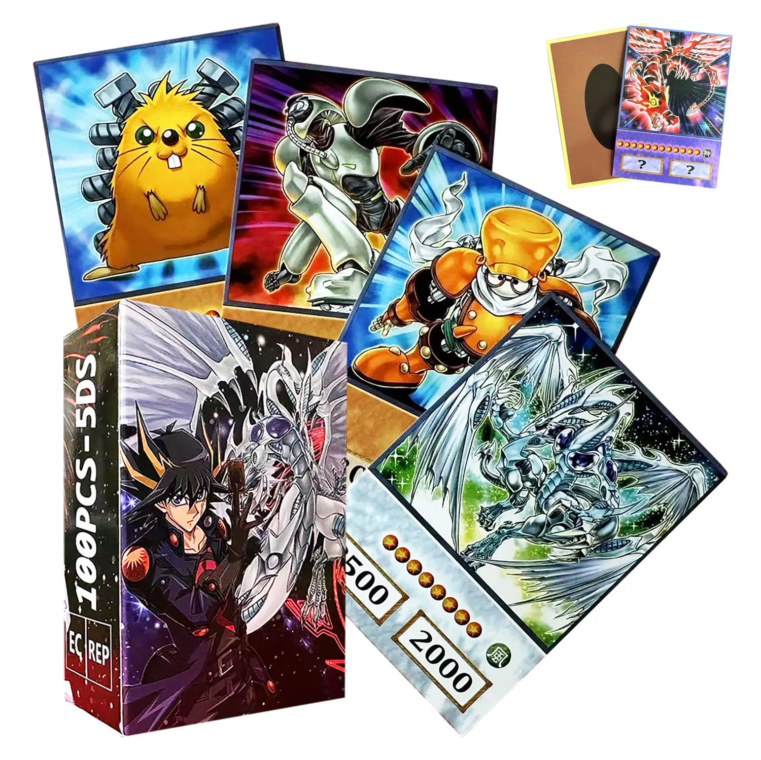 

100pcs Mazaki Anzu English Anime Card AIBO Yugi Muto Party Games Collect Hobby Cards Toys for Boys Christmas Holiday Gifts