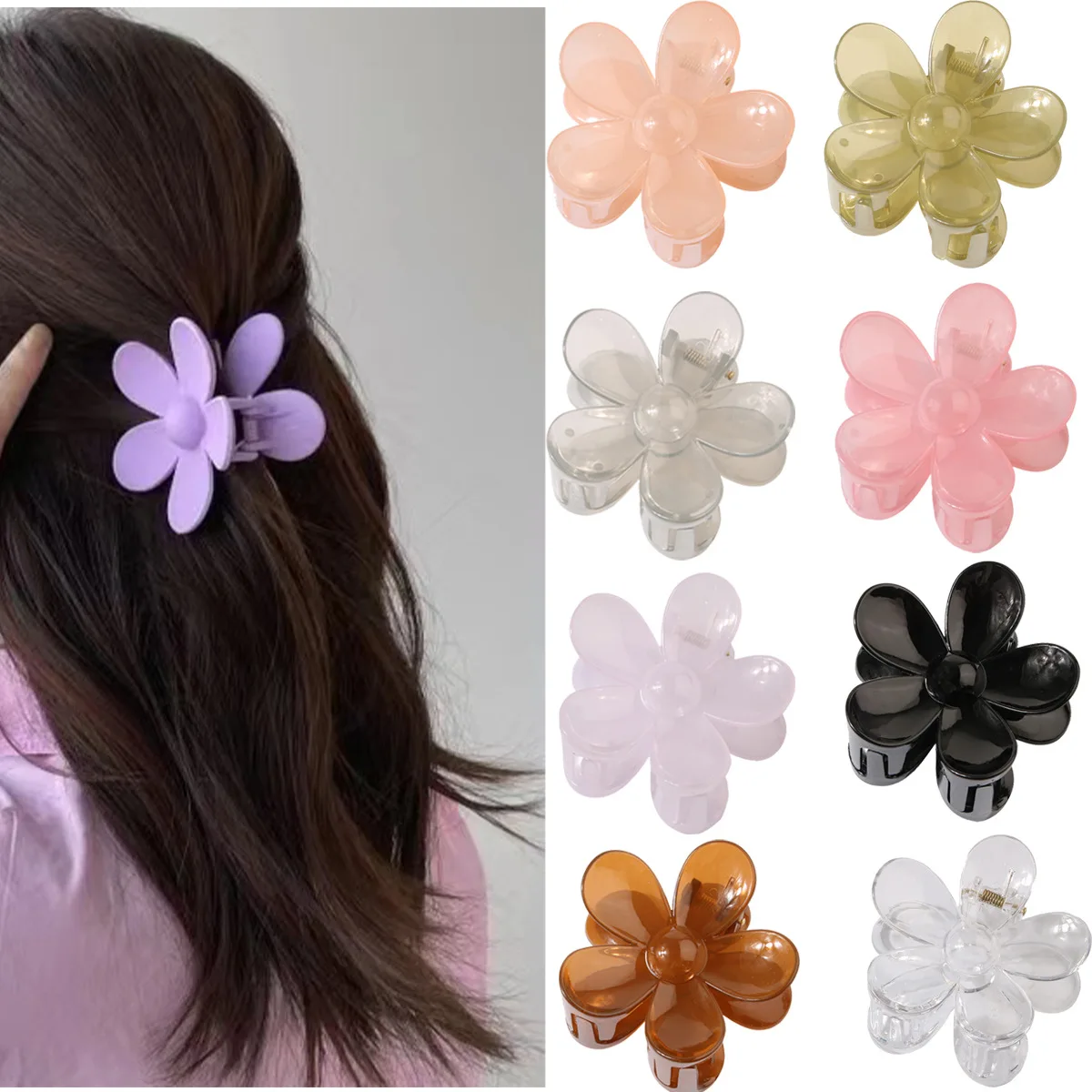 5CM Korea Blume Form Haar Klaue Clip für Frauen Mädchen Spange Haar Krabben Pferdeschwanz Haarnadeln Mode Headwear Haar Zubehör