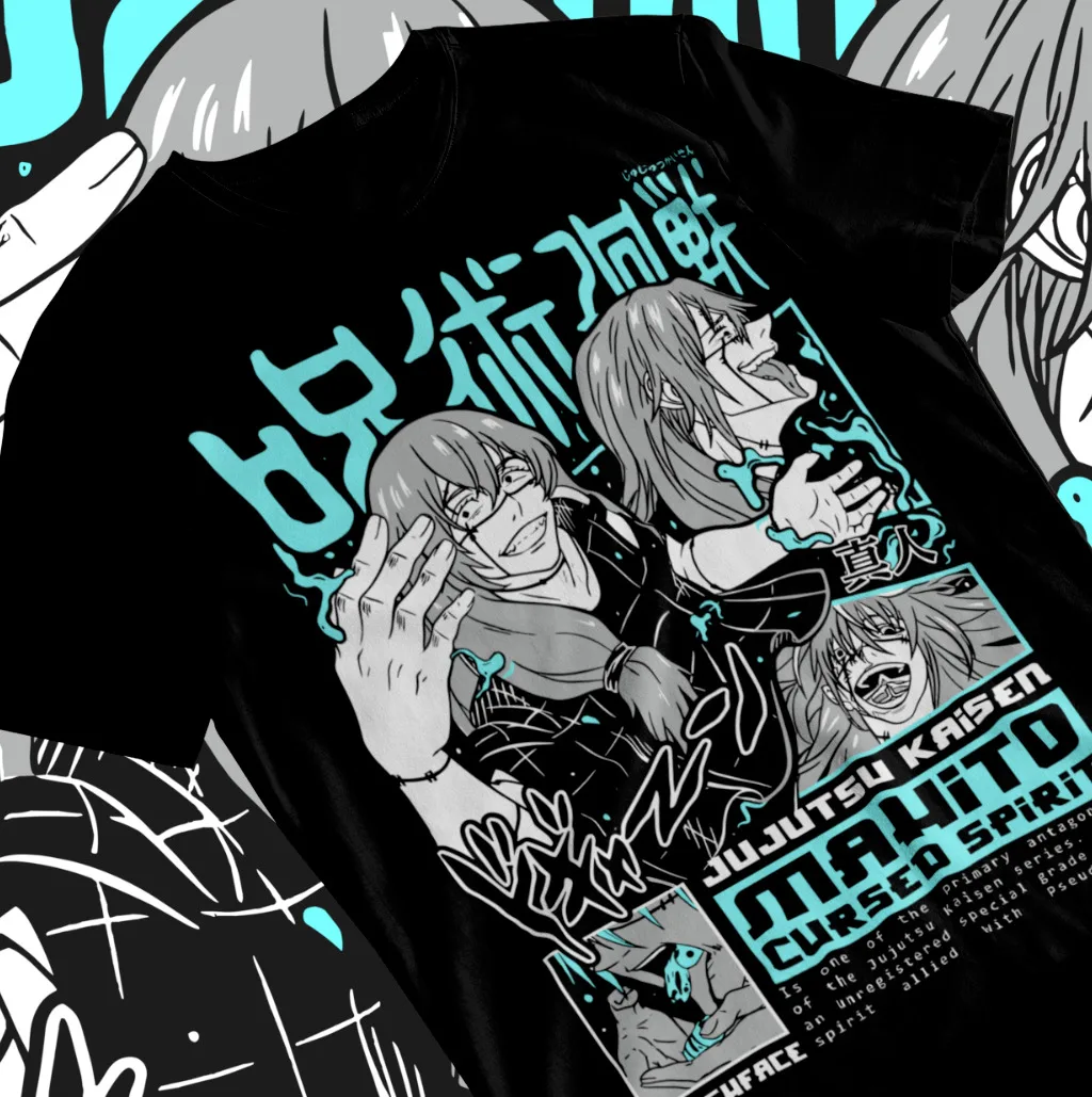 

Anime Jujutsu Kaisen Mahito Shirt Curse Short Sleeve Unisex T-shirt Soft Tee
