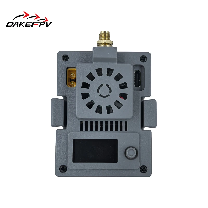 Vue latérale du module ELRS 2W Micro TX pour drone FPV, ports de connexion détaillés