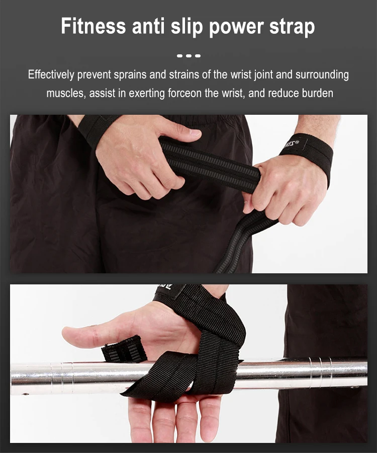 Description Picture 4 of itemWeight Lifting Wristband Power Belt Grip Belt Fitness Tension Belt Horizontal Bar Dumbbell Pressure Anti Slip Borrowing Belt