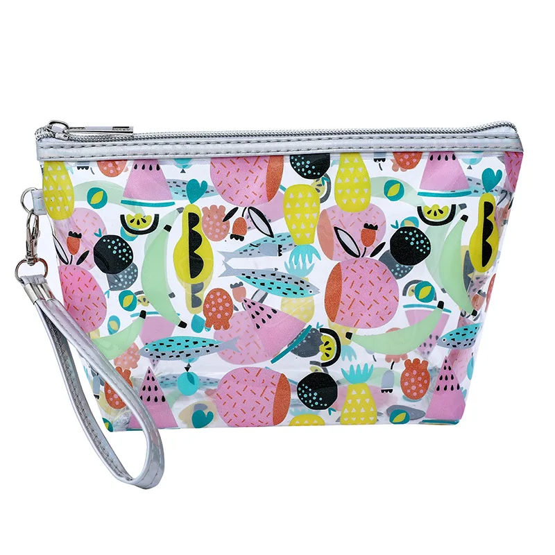 

PVC Transparent Travel Cosmetic Bag Lady Clear Zipper Cartoon Makeup Bag Organizer Case Travel Wash Make Up Bag Tote Handbags