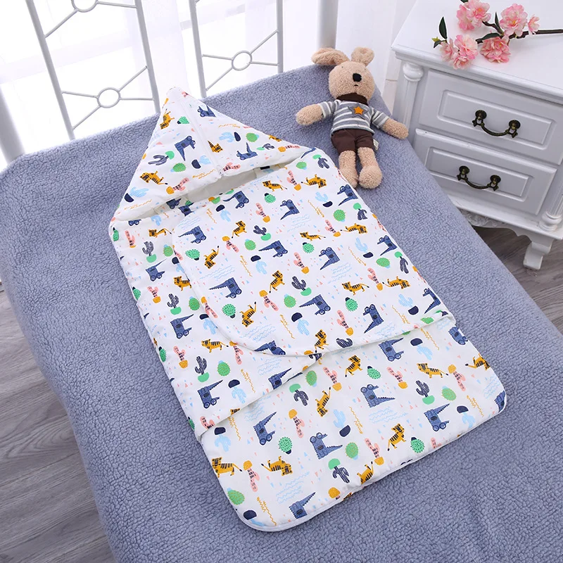

Newborn Baby Blanket 0-12 Months Newborn Toy Hooded Swaddling Bag Cotton Soft Baby Newborn Product Blanket Family Accessories