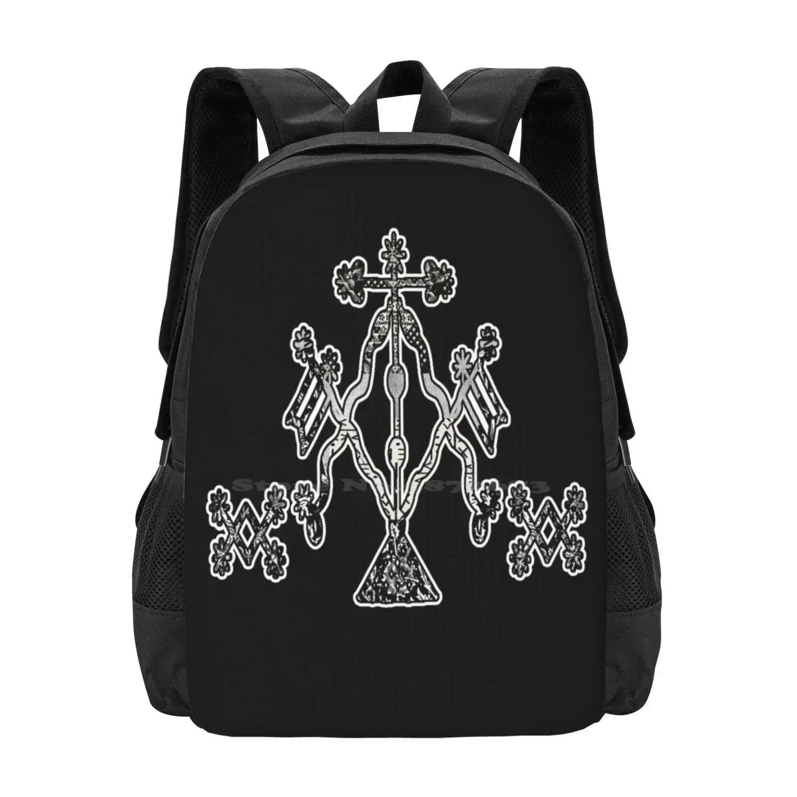 

Черно-белый рюкзак Damballah, горячая Распродажа, модные сумки Papa Damballah Veve Sigil, подписчики из гаитянской компании Vodou Ayida Wedo