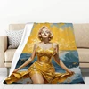 Marilyn Monroe Knee Blanket Fluffy Individual Blankets for Decorative Sofa Catnap King Lid Microfiber Bedding Throw Fleece Soft 1