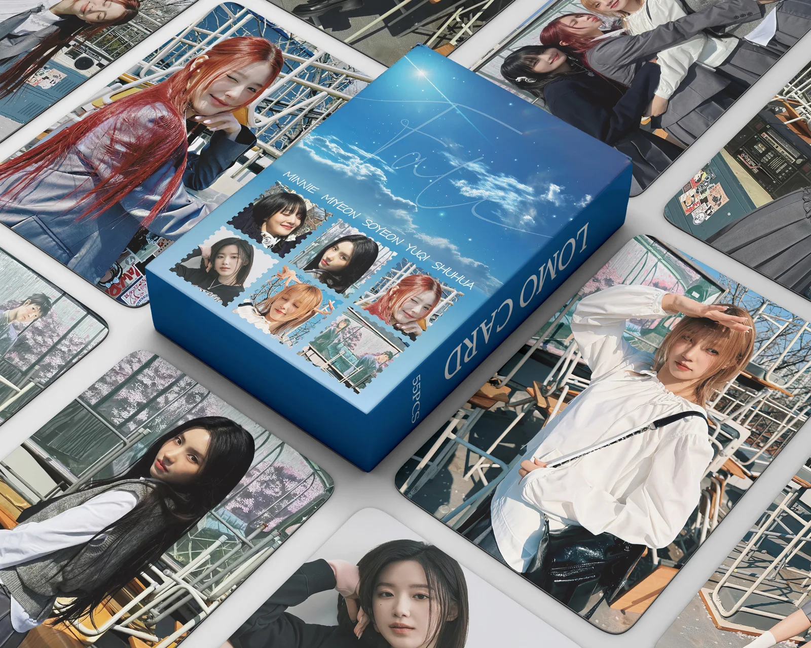 

55pcs/Box Kpop (G)I-DLE Fate Photocards GIDLE MINNIE Song Yuqi lomo cards for Student Fan Collectible Cards