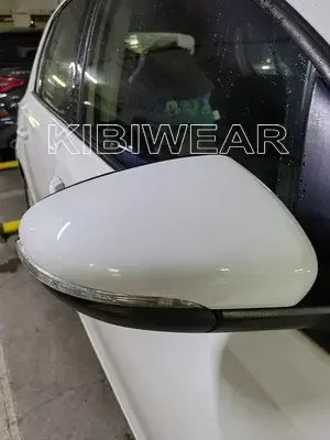 Best White Side Mirror Cover Cap for VW Golf MK6 6 VI GTI R20 Rearview replace right left Auto housing_voghion.com