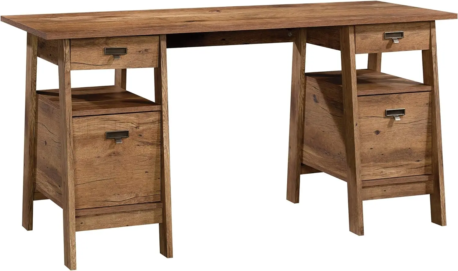 

Sauder Trestle Executive Trestle Desk, Vintage Oak finish