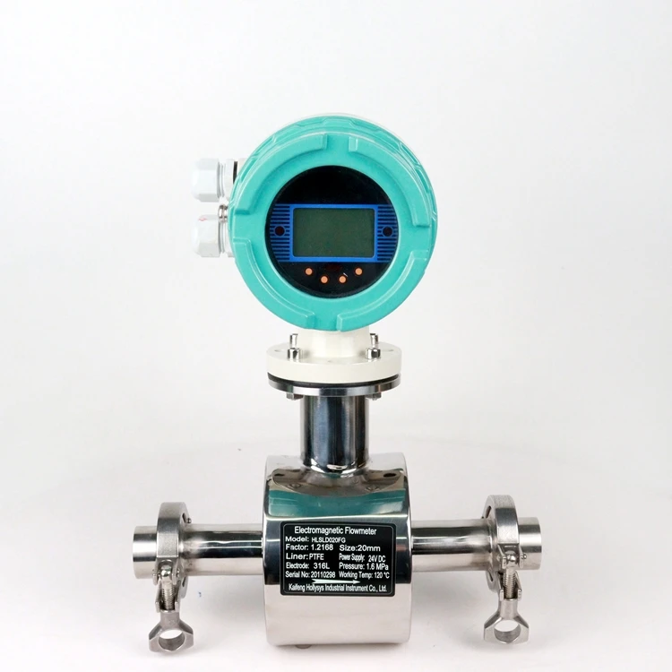 

DN25 electromagnetic water wireless flowmeter for measuring drinking water producing beer food grade milk flow meter