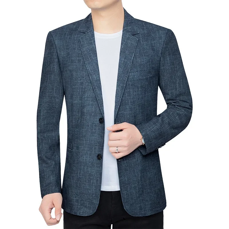 

New Summer Man Breathable Quick Drying Blazers Jackets Suits Coats Formal Wear Business Casual Blazers Jackets Men's Clothing 4X