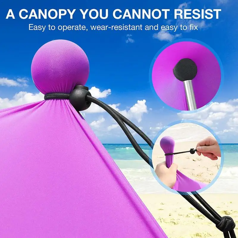 Outdoor Aluminum Canopy Pole Beach Tent Support Frame Top Ball Telescopic Hall For Camping Tarp Support