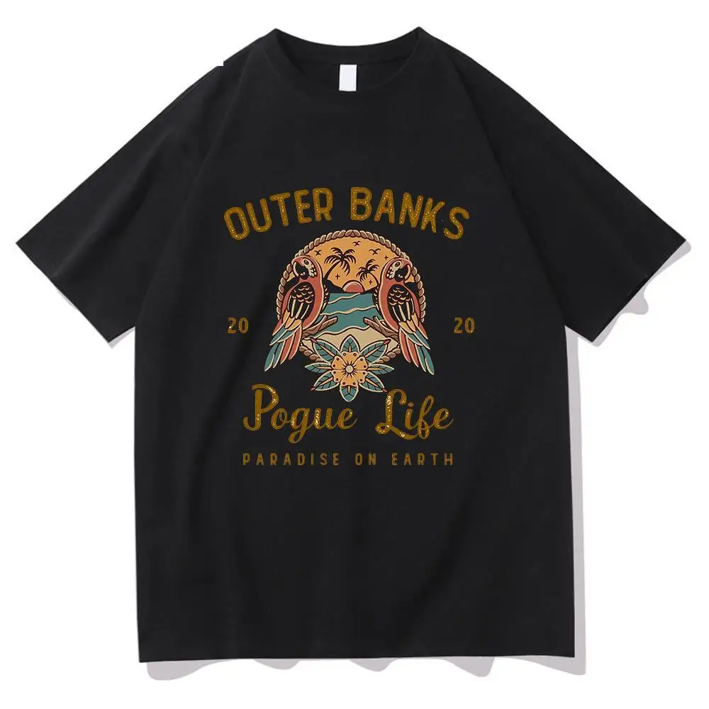 

Outer Banks 3 T Shirt Men Aesthetic Graphic Pogue Life Tshirt Unisex Streetwear OBX North Carolina Casual Cotton Tee Shirt Tops