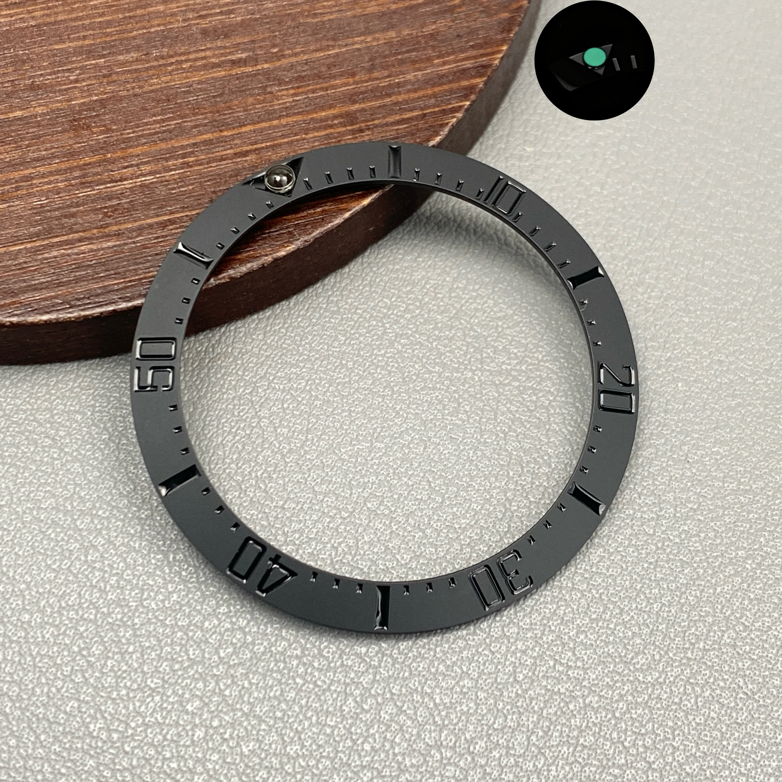 Ceramic Blue-Green Lumi Bezel Insert
