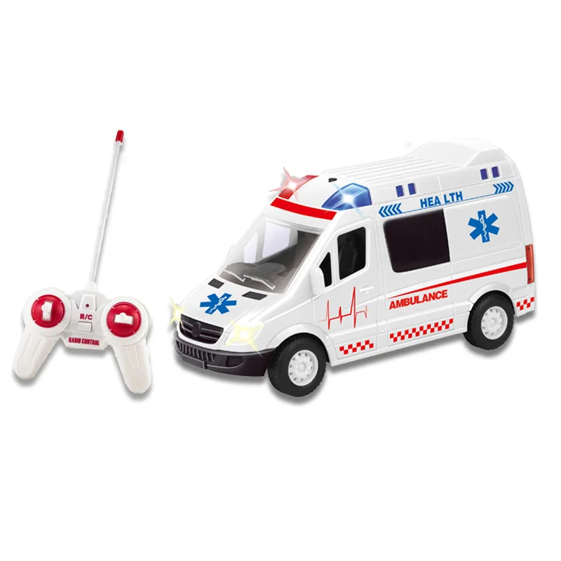 Hot Rc Ambulance Toy Car Simulation Light Music Fire Truck Rescue Vehicle Remote Control Model Car Toys Children Festival Gift 6