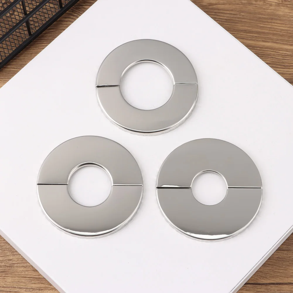 Description Picture 3 of itemStainless Steel Faucet Decorative Cover Self-Adhesive Water Pipe Wall Covers Faucet Accessories Decor Cover For Bathroom Kitchen