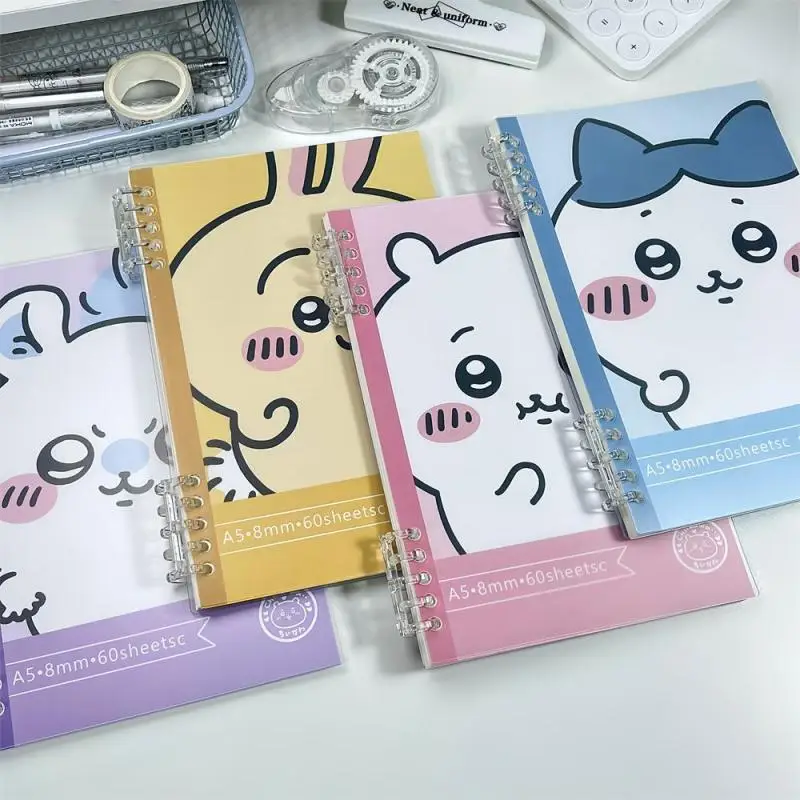 

Chiikawa Notebook Kawaii MINISO Cute Hachiware Anime Usagi Student Diary Book Homework Cartoon Book Detachable Hand Ledger Book