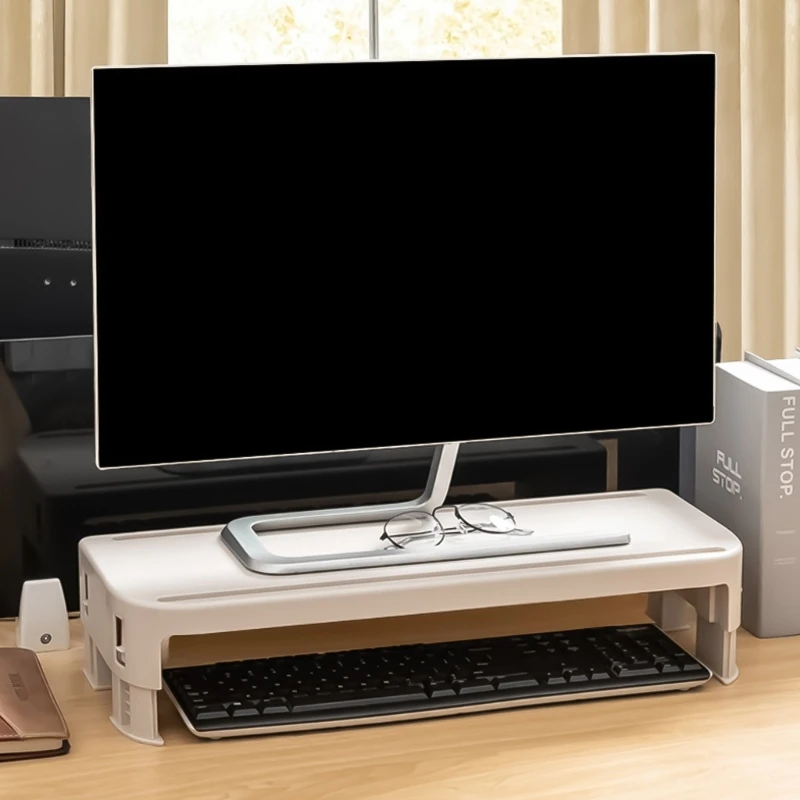 

Desk Rectangular Screen Stand for Screens Risers Height Adjustable Provides Storage Increase Air Prevent Overheating