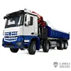 RCLESU 1/14 Truck remote control model Metal toy ro-ro truck crane full unloading paint RTR 1