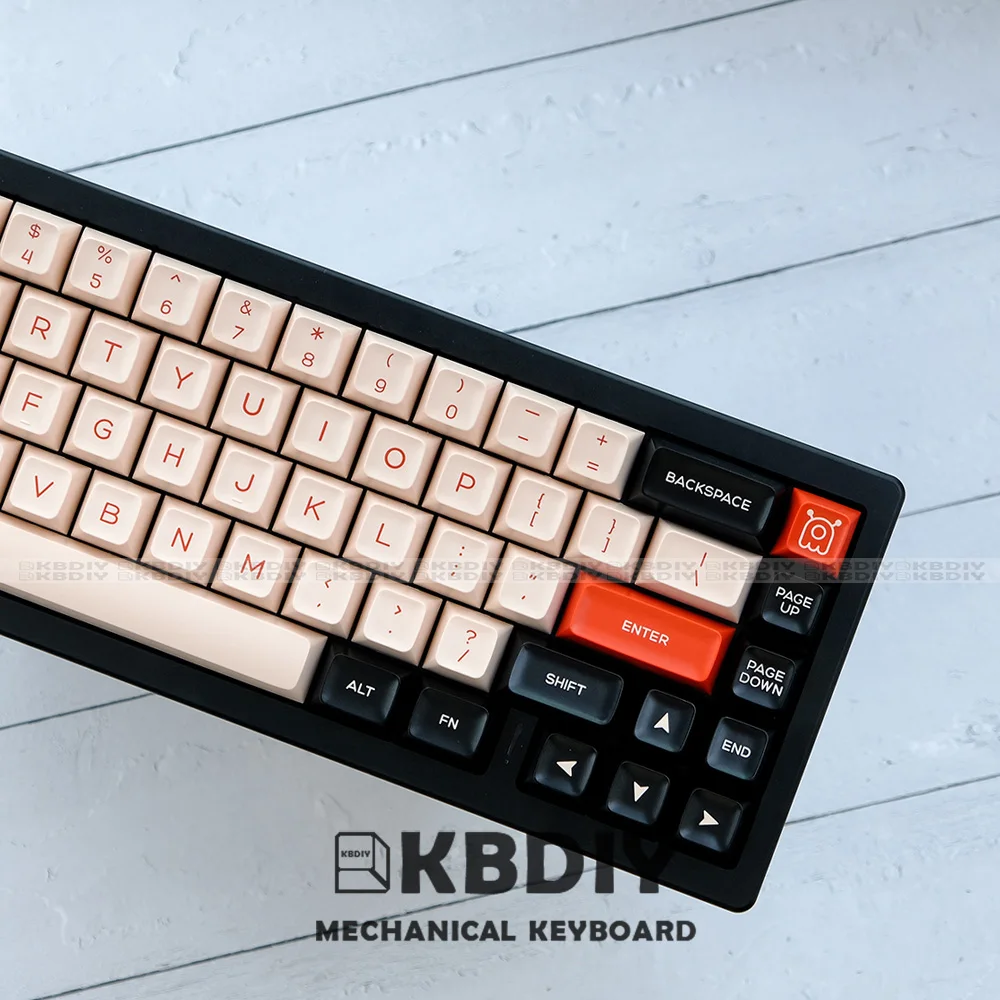 KBDiy-GMKFans Flamingo Keycap, Teclado mecânico, PBT, Perfil