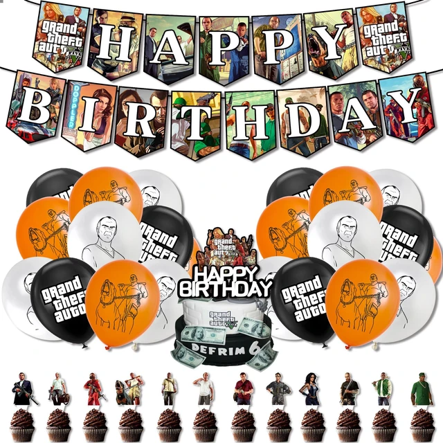 Personalised Birthday Party Stickers Gaming Themed