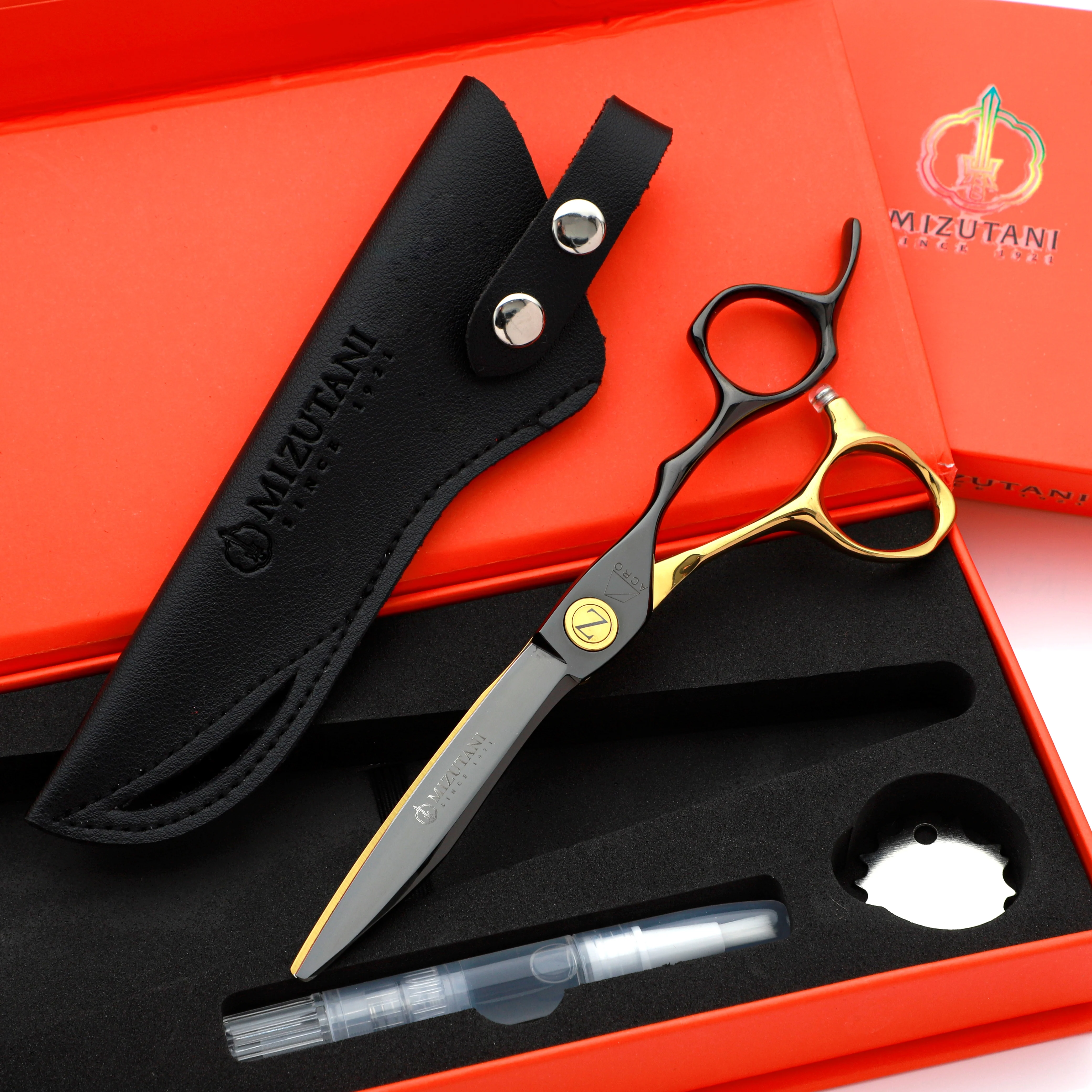 

MIZUTANI barber scissors 6.0 inch VG10 material Hairdresser Professional Hair Scissors Salon Scissor Tool Set