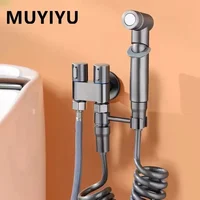 Handheld Bidet Sprayer Toilet Bidet Toilet Sprayer Set Spray Water Bathroom Shower Toilet sprinkle gun Angle Valve Accessories 1