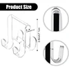 Shower Door Hook Acrylic Bathroom Hanger Convenient Storage Solution for Bathrobes and Towel Clothing Hangings Rack 5