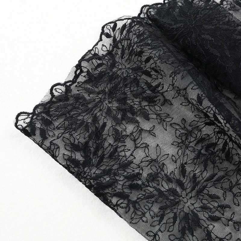 Lace Half Slip Skirts Extender Elastic Waist A-line Hollow Petticoat Underskirt
