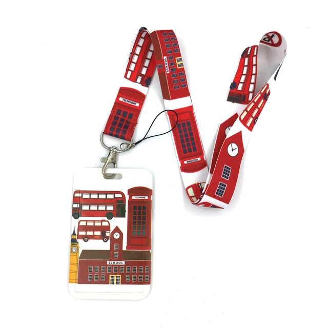 England British bus Lanyard Credit Card ID Holder Bag: A Stylish and Functional Accessory