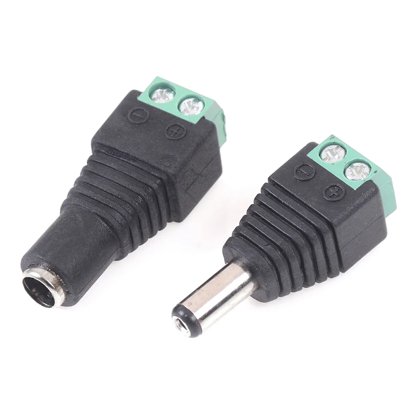 DC 전원 플러그 잭 어댑터 커넥터, 암수 2.1x5.5mm, 5 쌍