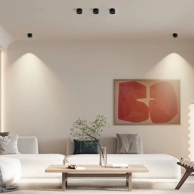 Led Spotlight Adjustable Angle Cob Super Bright Downlight 5w 7w 9w 12w 15w Surface Mounted Small Ceiling Light Indoor Lighting 6