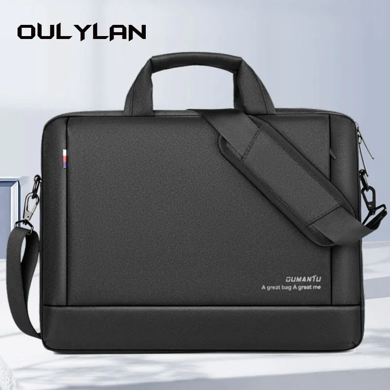 

Oulylan Men's Business Briefcase Large Capacity Portable File Bag Laptop Laptop Case