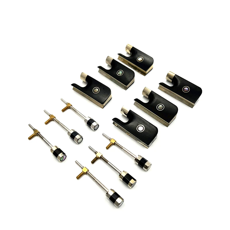 Viola Bow Ebony Frog + copper Screw Button Abalone shell violin Parts Accessories Stringed Instruments