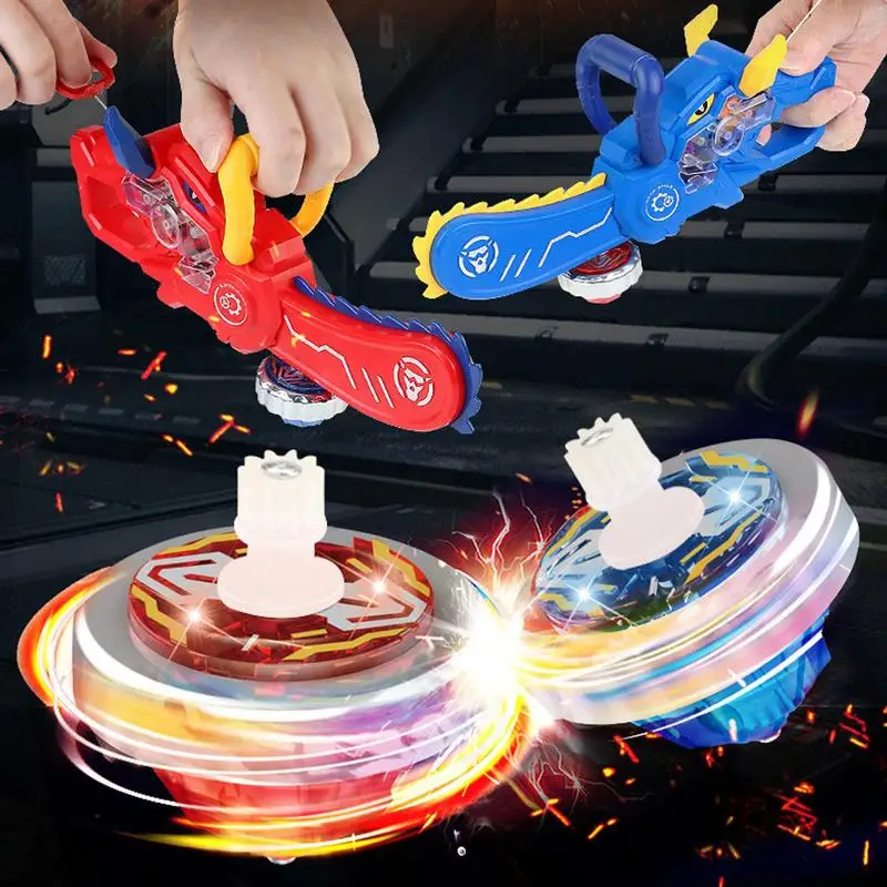 New Chainsaw Shaped Spinning Top Toys With Music And Flashing Luminous Light Battling Game Christmas Party Favor For Kid