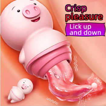 Sexy Pig Licking Sucking Vibrators For Women Clitoris Vagina Anal Nipple Licks Massage Couples Gags & Muzzles Erotic Machine 1