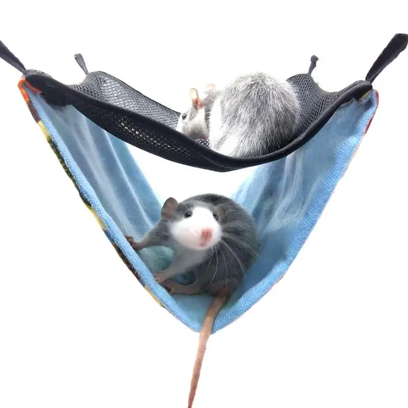 

Pet Hamster Hammocks Double Layer Breathable Mesh Hanging Bed Nest Chinchillas Hammock Small Pet Cotton Nest Cage Accessories