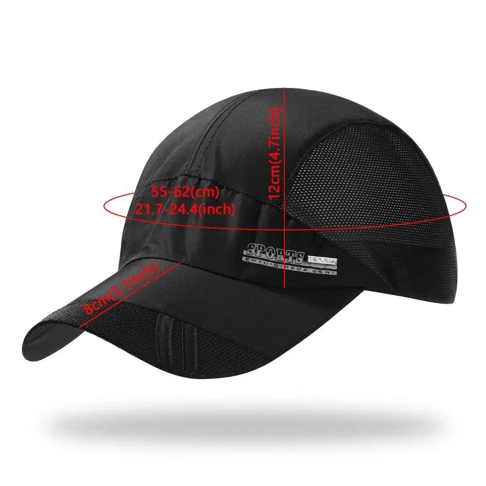 Fashion Summer Mens Baseball Hat Quick Dry Breathable Classic